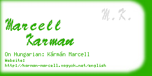 marcell karman business card