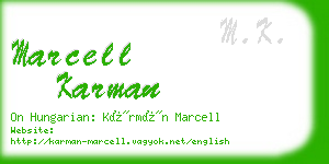 marcell karman business card